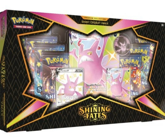 שיינינג פייטס מארז קלפי פוקימון פרימיום - Shining Fates Premium Collection - Shiny Crobat VMAX Premium Collection