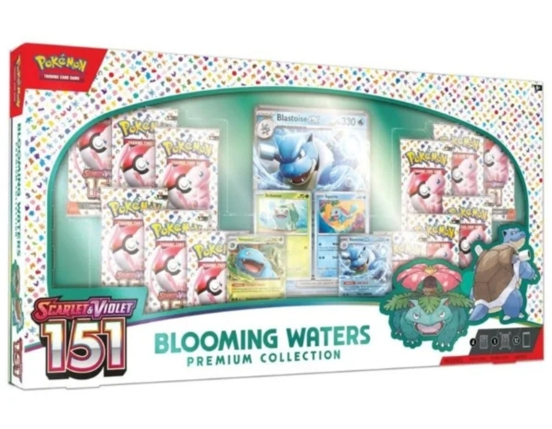 *הזמנה מוקדמת בלבד*                       מארז 151 -  Pokémon TCG Scarlet & Violet 151 Blooming Waters Premium Collection