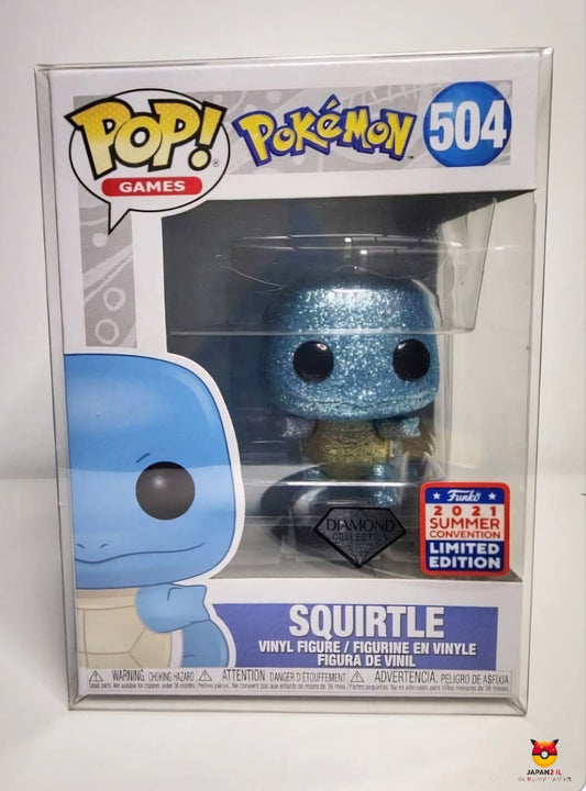 Funko Pop! Pokemon Squirtle Diamond Collection 2021 Summer Con Exclusive #504